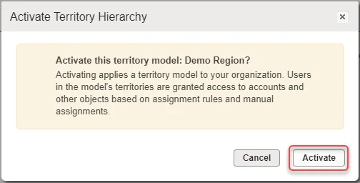 Click on Activate button to change the state of the model to Active