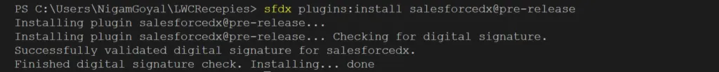 salesforce plugin install